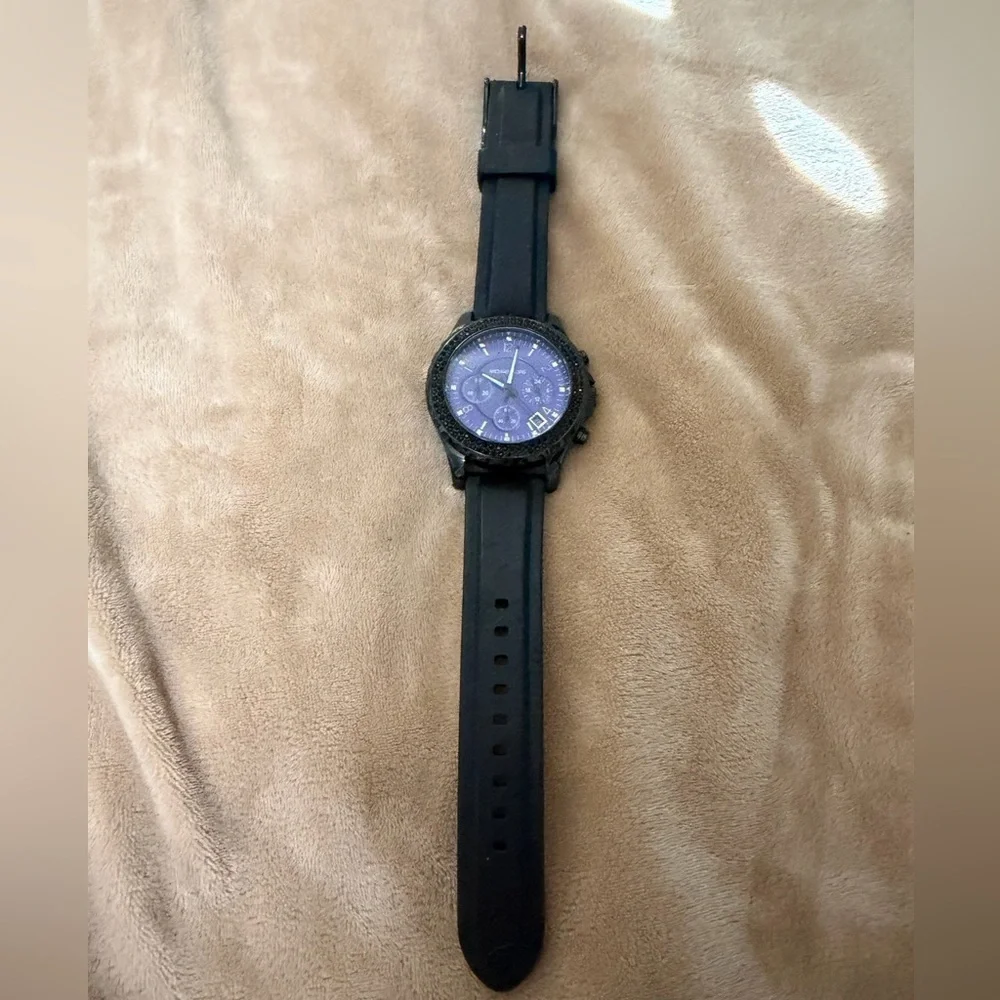 Michael Kors Y2K Black and Purple Watch